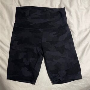 Lululemon Athletica Black Camo Bike Shorts